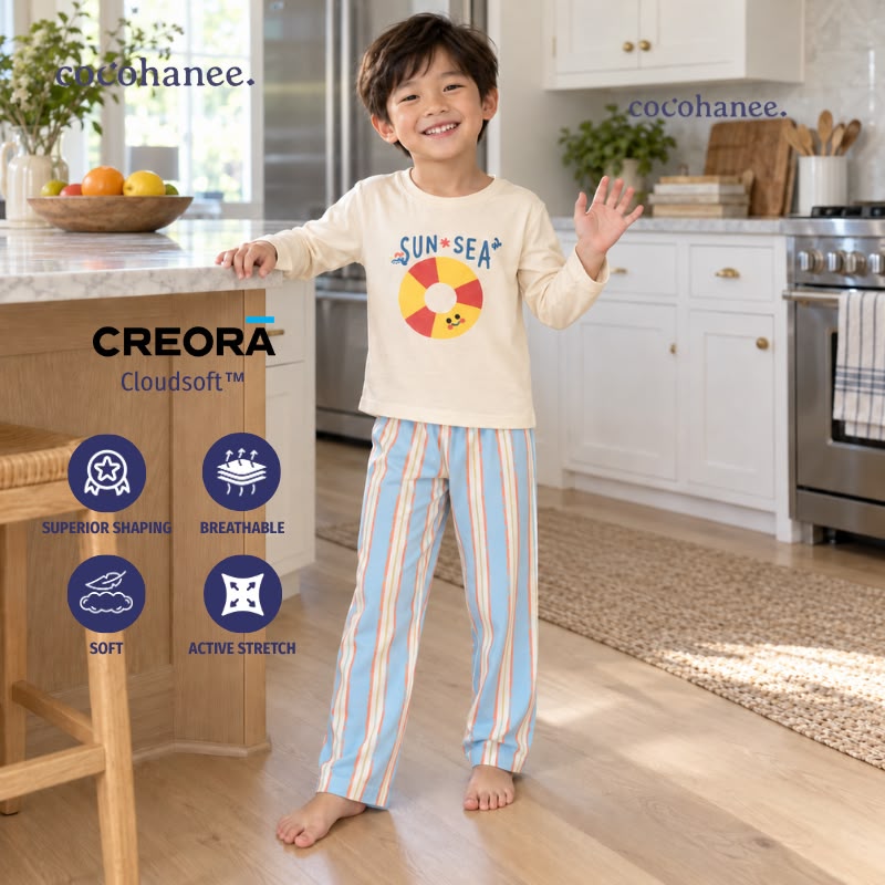 Cocohanee Classic Summer Vibe - Long Pajamas Sunny Splash
