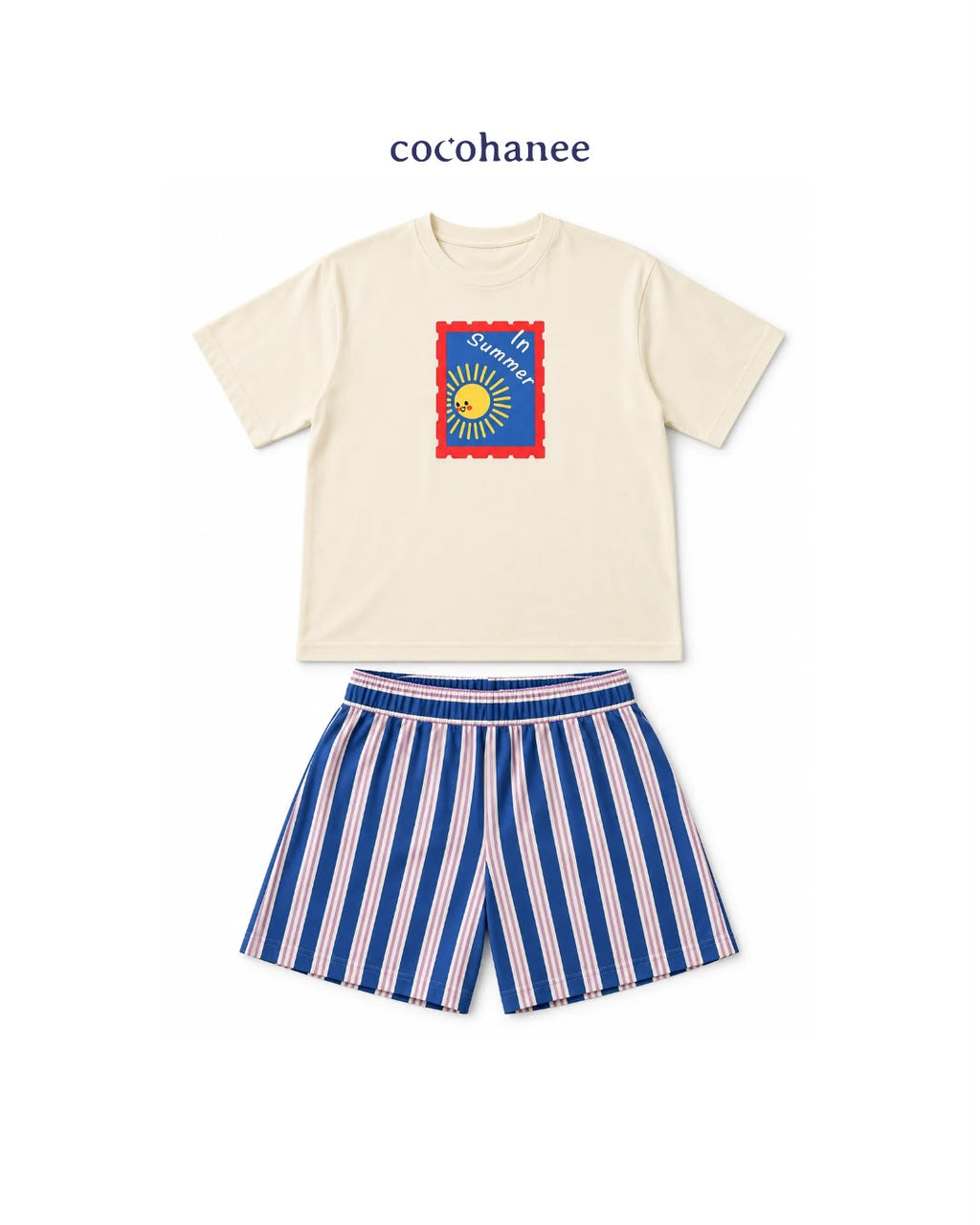 Cocohanee Classic Summer Vibe - Lune Short Pajamas Summer Stamp
