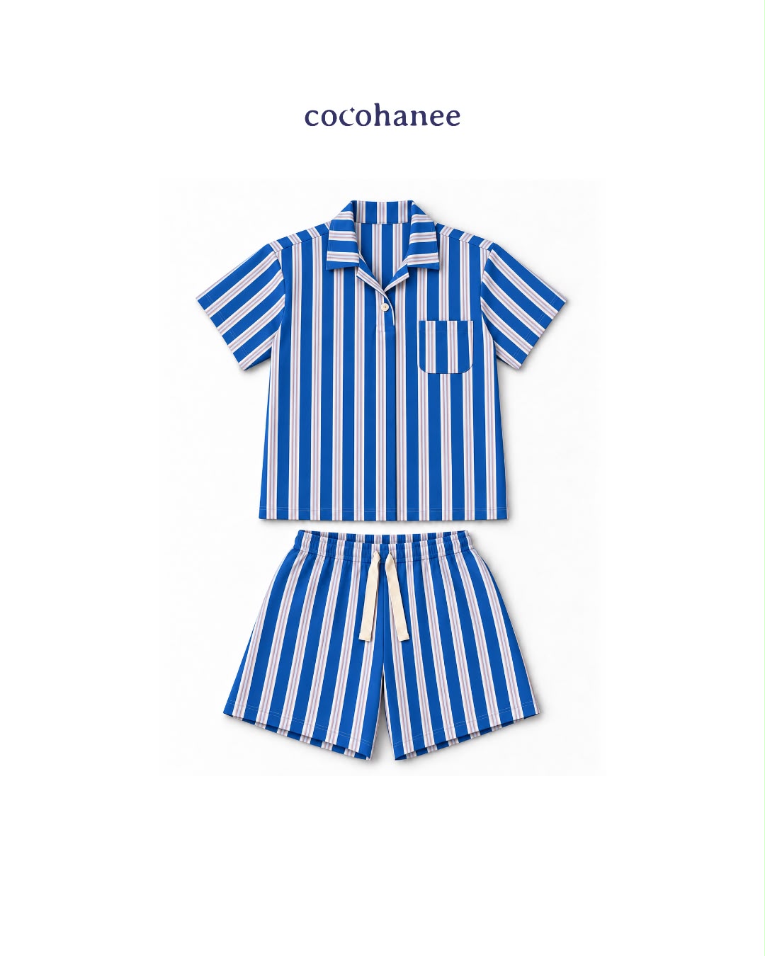 Cocohanee Classic Summer Vibe - Lune Oversize Short Pajamas Candy
