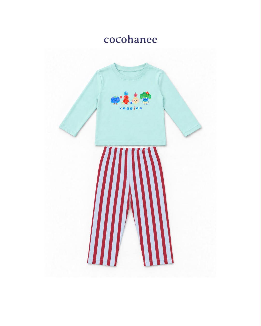 Cocohanee Classic Summer Vibe - Long Pajamas Fun Veggies