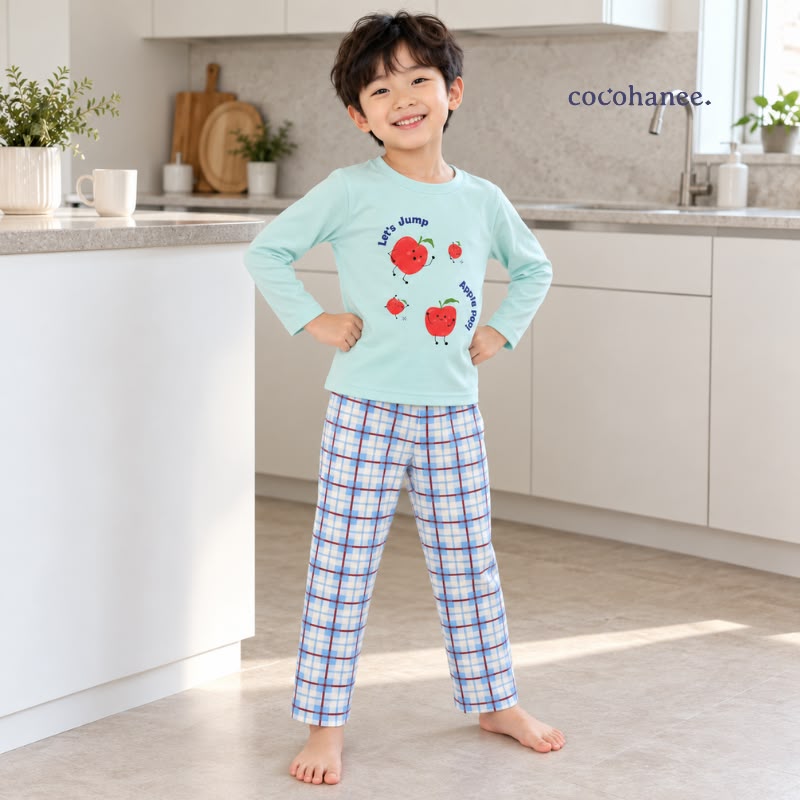Cocohanee Classic Summer Vibe - Long Pajamas Apple Pals