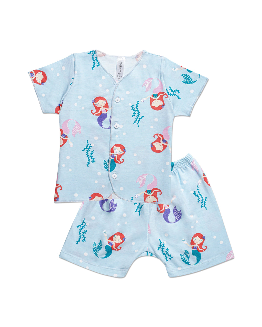 Cocohanee - Mermaid World - Baby Short Button Down Pajamas - Piyama Bayi dengan Kancing Depan